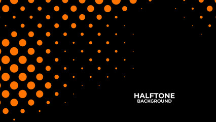 Abstract halftone yellow dotted black background. texture overlay grunge distress linear. Vector...