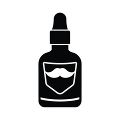 Beard Oil Bottle Vector Illustration