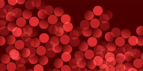 Red abstract bokeh with stars and sparkles, shiny overlay decoration simple art