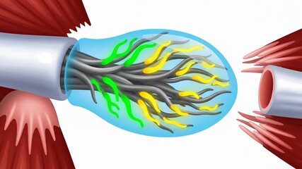 Illustration of Golgi Tendon Organs at the Musculotendinous Junction