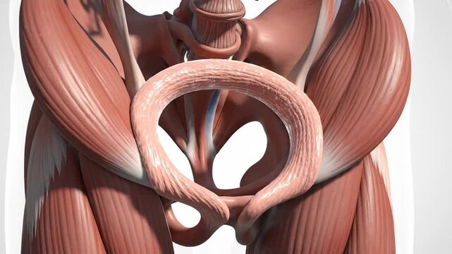 Detailed 3D Anatomy Animation of the Human Tendinous Arch of Levator Ani Muscle