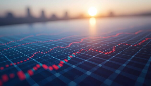 Red downward graph showing market decline and negative financial trend analysis