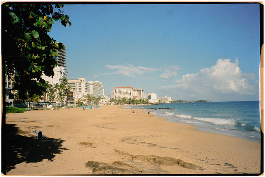 Panoramic shot of Condado Beach, Puerto Rico
