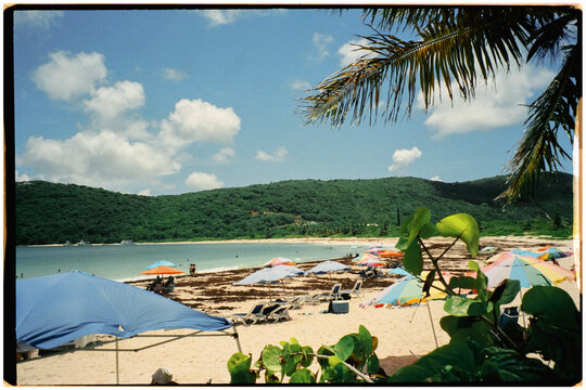 Panoramic view of the Puerto Rican beach Flamenco on Culebra Island