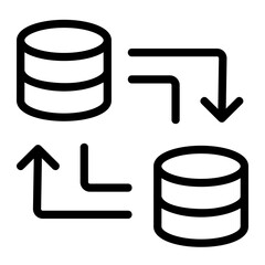 Data transfer Line Icon
