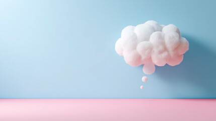 A cloud with a thought bubble on it