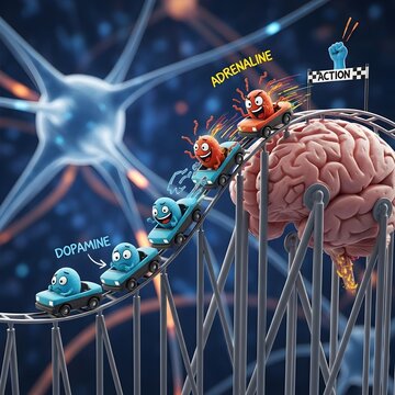 "The Brain's Thrill Ride: How Dopamine and Adrenaline Fuel Action