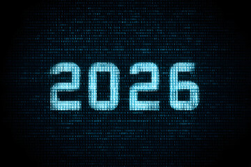 Blue Digital Background with Loading 2026 Text