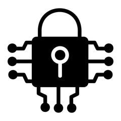 Data encryption key Solid icon