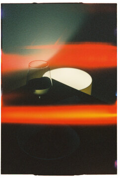 Wine Glass with Light Leak