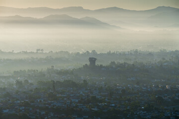 Naklejka premium Foggy Morning in San Diego, California