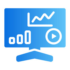 Digital dashboard Line Gradient Icon