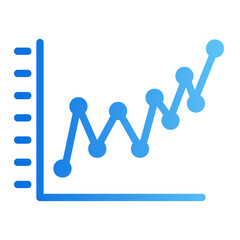 Line graph Line Gradient Icon