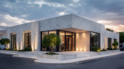 Obraz premium modern office building at night