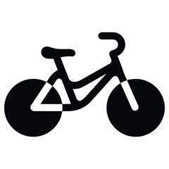 Vector Bicycle Icon Illustration, Minimalist Design for Sport, Transportation, and Eco-Friendly Themes