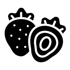 Fototapeta premium strawberry Solid icon