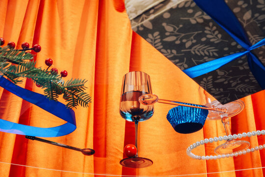 Christmas party still life