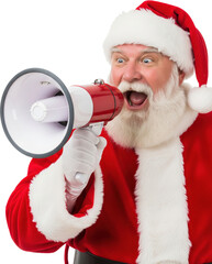 santa claus with megaphone