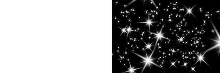 Abstract sparkling starfield featuring bright twinkling lights and cosmic glitter, ideal for festive designs, space themes, digital art, and elegant visual effects