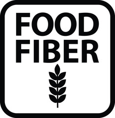 Food fiber icon. Food fiber sign. Best Food fiber label for product packaging symbol. flat style.