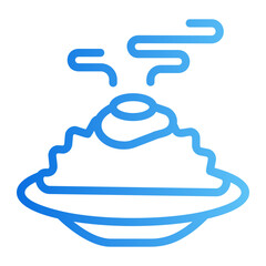 fried rice Line Gradient Icon