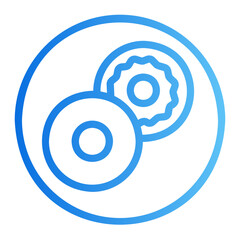 bagel cream Line Gradient Icon