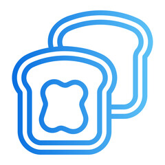 jam sandwich Line Gradient Icon