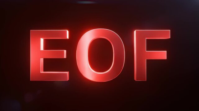 Futuristic Logo Eof Appears and Then Disappears on Black Background
