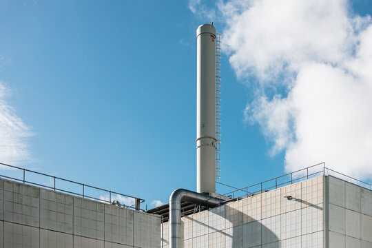 Industrial Chimney Against Blue Sky
