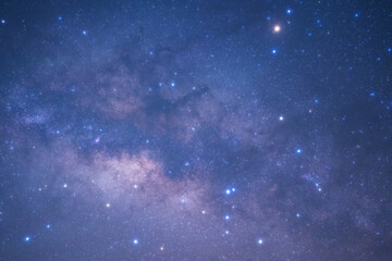 Obraz premium Night sky space background, Starry universe in dark blue sky, Milky way galaxy with stardust field in deep universe