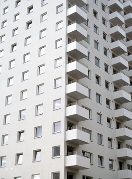 New modern residential Building with Balconies
