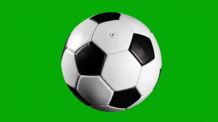 Dynamic Soccer Ball Animation on Green Screen A Versatile Element for Sports Broadcasts Training Videos and Interactive Game Design Perfect for Highlighting Goals and Key Moments. - Powered by Adobe