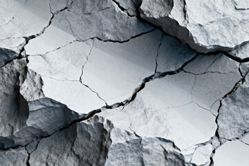 Fototapeta premium Cracked Ice Texture, Abstract Pattern, Fractured Surface, Winter Scene, Natural Ice Formation