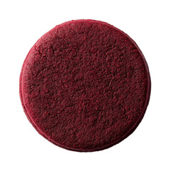 Red Velvet Cookie Isolated on transparent – Vibrant Dessert Texture Macro View