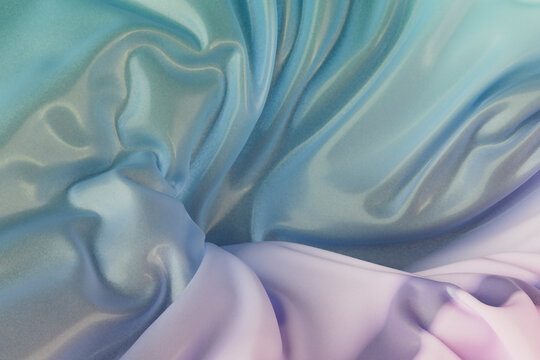 Wrinkled Iridescent Fabric in Cool Tones