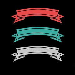 Set ribbon board on black background,set ribbon board template design,set ribbon board stock vector,set ribbon board image 