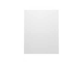 Blank white rectangular paper on abstract mockup for design transparent background
