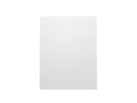 Blank white rectangular paper on abstract mockup for design transparent background