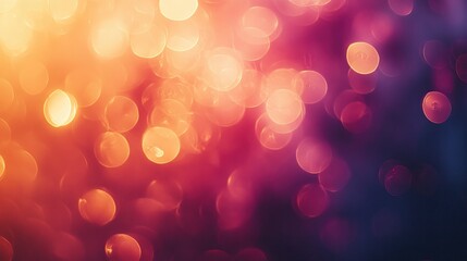 Bokeh lights, warm orange to cool purple gradient