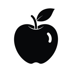 Apple Fruit With Leaf And Bite Icon Vector Illustration