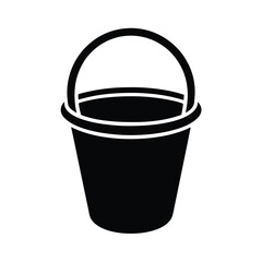 Bucket With Handle Icon Vector Illustration