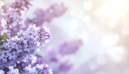 Fototapeta premium lilac flowers on a blurred background