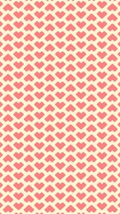 Cute heart pattern in soft pink tones. Romantic, minimal designs. Ratio 9:16