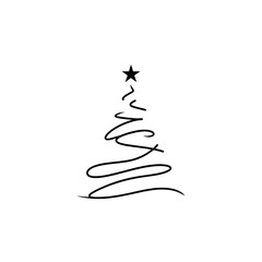 Line Christmas Tree christmas christmas tree festival. *Minimalist Christmas Iconograph