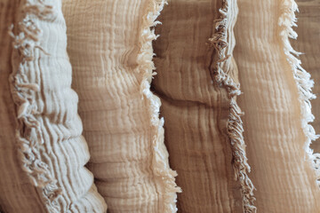 Cozy cushion home interior with warm textile 