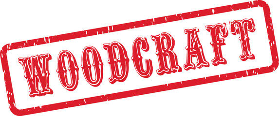Authentic Distressed Woodcraft Stamp for Artisanal Branding and Rustic Project Design