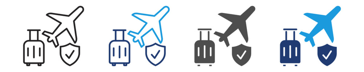 travel insurance  icon set multiple style