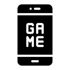 mobile gaming glyph icon