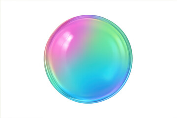 Obraz premium Iridescent soap bubble floating with rainbow colors