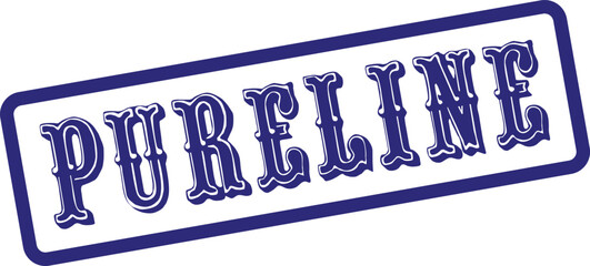 Official PURELINE blue stamp for product branding and quality assurance